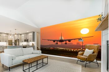 Avion d'atterrissage papier peint mural papier peint Art mural Peel & Stick décor auto-adhésif texturé grand mur Art Print 3