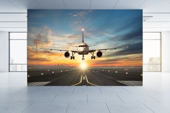 Avion sur la piste murale papier peint Art mural Peel & Stick décor auto-adhésif texturé grand mur Art Print 2