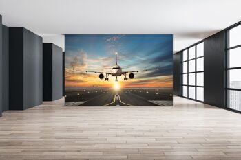 Avion sur la piste murale papier peint Art mural Peel & Stick décor auto-adhésif texturé grand mur Art Print 4