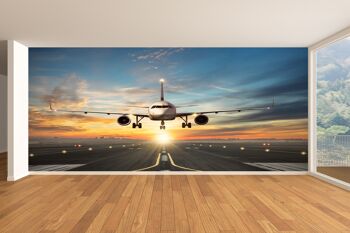 Avion sur la piste murale papier peint Art mural Peel & Stick décor auto-adhésif texturé grand mur Art Print 7
