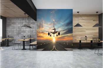 Avion sur la piste murale papier peint Art mural Peel & Stick décor auto-adhésif texturé grand mur Art Print 9