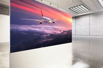 Avion au-dessus des nuages papier peint mural Art mural Peel & Stick décor auto-adhésif texturé grand mur Art Print 10
