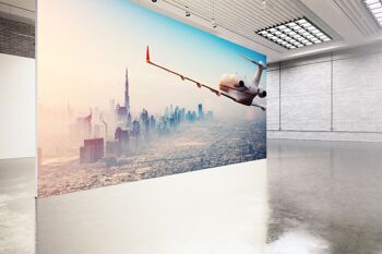 Avion au-dessus de Dubaï Papier Peint Mural Papier Peint Art Peel & Stick Décor Auto-Adhésif Texturé Grand Mur Art Print 10