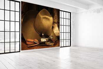 Chapeau de cow-boy et bottes murale papier peint Wall Art Peel & Stick décor auto-adhésif texturé grand mur Art Print 7