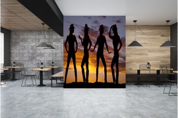 Cowgirl et Beautyful Sky papier peint mural Art mural Peel & Stick décor auto-adhésif texturé grand mur Art Print 9