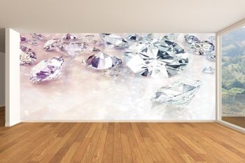 Diamants brillants papier peint mural Art mural Peel & Stick décor auto-adhésif texturé grand mur Art Print 7