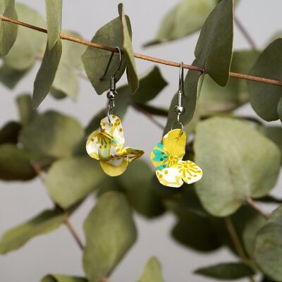 Origami earrings - Couple of yellow butterflies