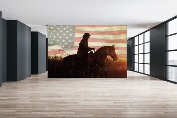 Portrait de cow-boy papier peint mural Art mural Peel & Stick décor auto-adhésif texturé grand mur Art Print 4