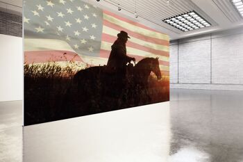 Portrait de cow-boy papier peint mural Art mural Peel & Stick décor auto-adhésif texturé grand mur Art Print 10