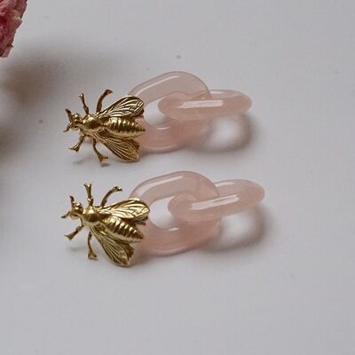Boucles d'oreilles YOKO rose