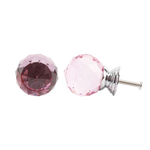 Pink Glass Drawer Pull
