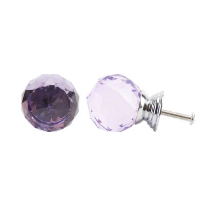 Purple Glass Drawer Pull