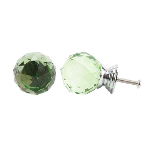 Green Glass Drawer Pull