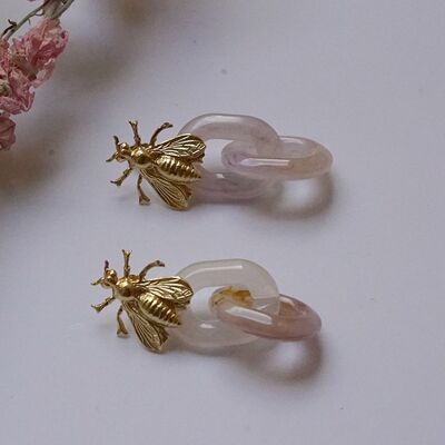 Boucles d'oreilles YOKO tie and dye