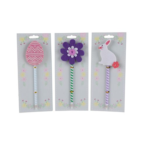 3 Assorted Felt Easter Pens