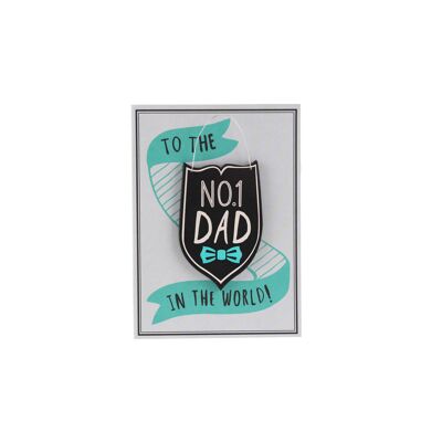 To The No.1 Dad In The World!' Keepsake Card