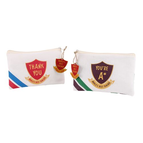 2 Assorted 'Thank You' You're A' Pencil Cases
