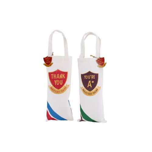 2 Assorted 'Thank You' You're A' Bottle Bags