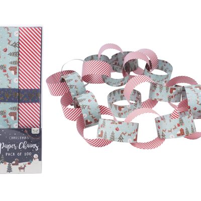 Pack of 100 Christmas Paper Chains
