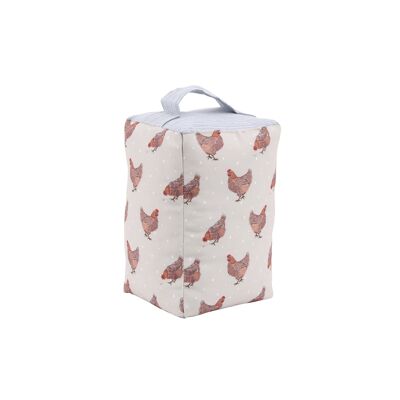 Holly House Chicken Fabric Door Stop