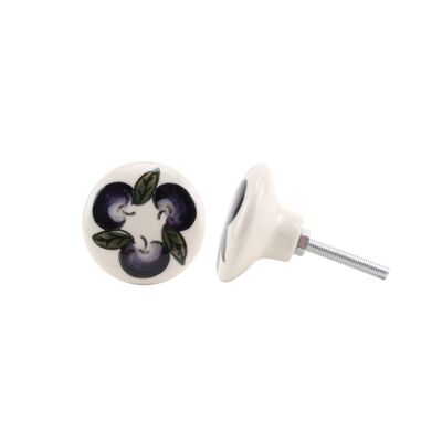 Purple Grape Ceramic Drawer Pull