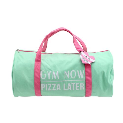 Gym and Tonic Gym Now Pizza Later Duffel Bag