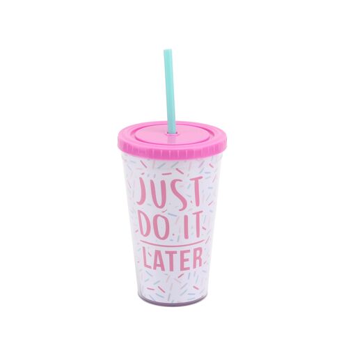 Gym and Tonic Just Do it Later Travel Cup