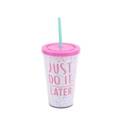 Gym and Tonic Just Do it Later Travel Cup