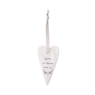 Send With Love 'Home Is Where Mum Is' Heart Hanger