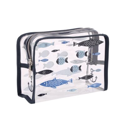 Finest Catch Clear Fish Design Wash Bag