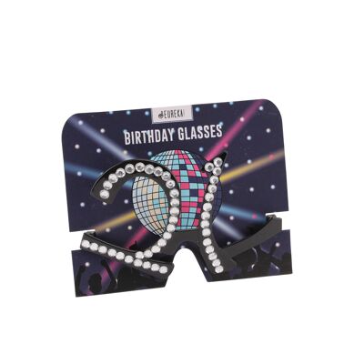 Black Clear Crystal '21st' Birthday Glasses