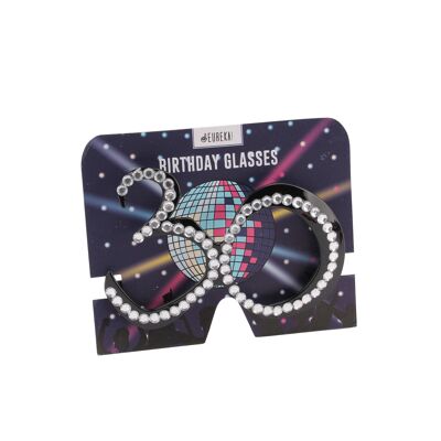 Black Clear Crystal '30th' Brithday Glasses