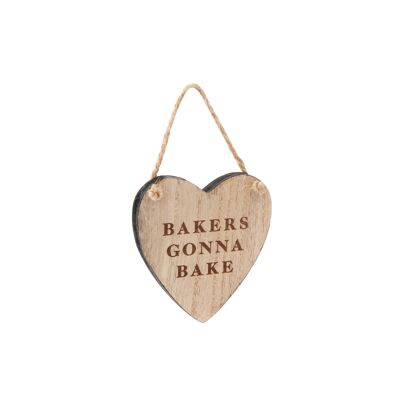 Loft Bakers Gonna Bake Wooden Heart Hanger