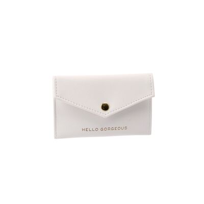 W&R White Hello Gorgeous Envelope Purse