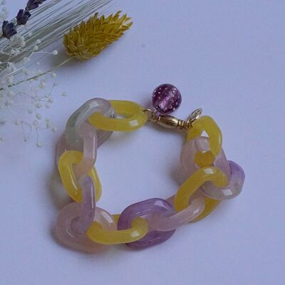 Bracelet YOKO rose et jaune