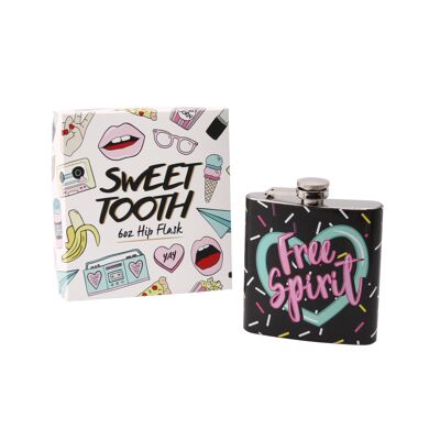 Sweet Tooth 'Free Spirit' Hip Flask