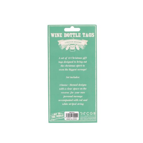 Pack of 15 Proseccomas Wine Bottle Gift Tags