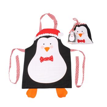 Tablier de Noël pour enfants Pingouin 1