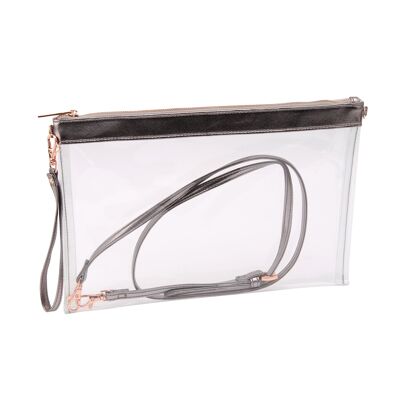 Metallic Silver Transparent Bag