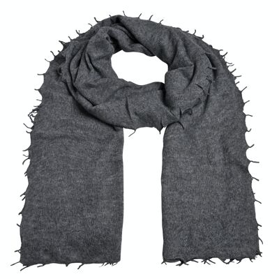 Cashmere scarf Feli-cs in mottled dark grey