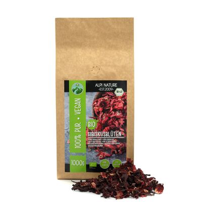 Organic hibiscus flowers 1000g