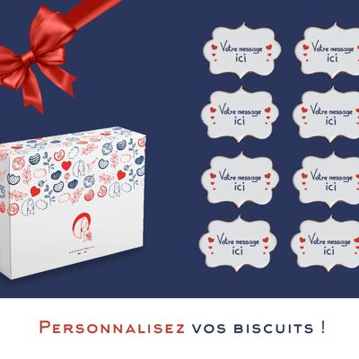 Le coffret personnalisé avec 8 biscuits moyens