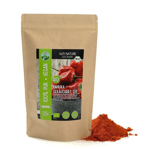 Organic sweet smoked paprika powder 125g