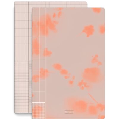 Cuaderno de ejercicios A4 - set2 - Rose Grid / Ginger Blossom