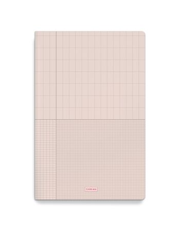 Cahier d'exercices A4 - set2 - Rose Grid / Ginger Blossom 2