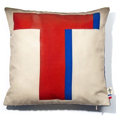 Housse de coussin alphabet lettre T