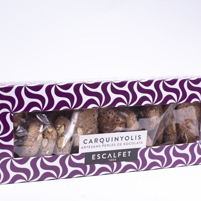 Schachtel mit Carquinyolis-Schokoladenperlen