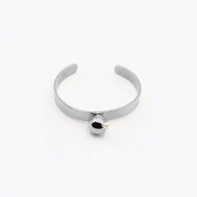 Bracelet Galatée - Plaqué palladium - Perle de culture