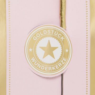 4 gold Goldstück pink Wondercandle® classic