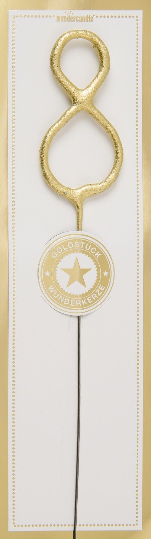 8 gold Goldstück weiß Wondercandle® classic